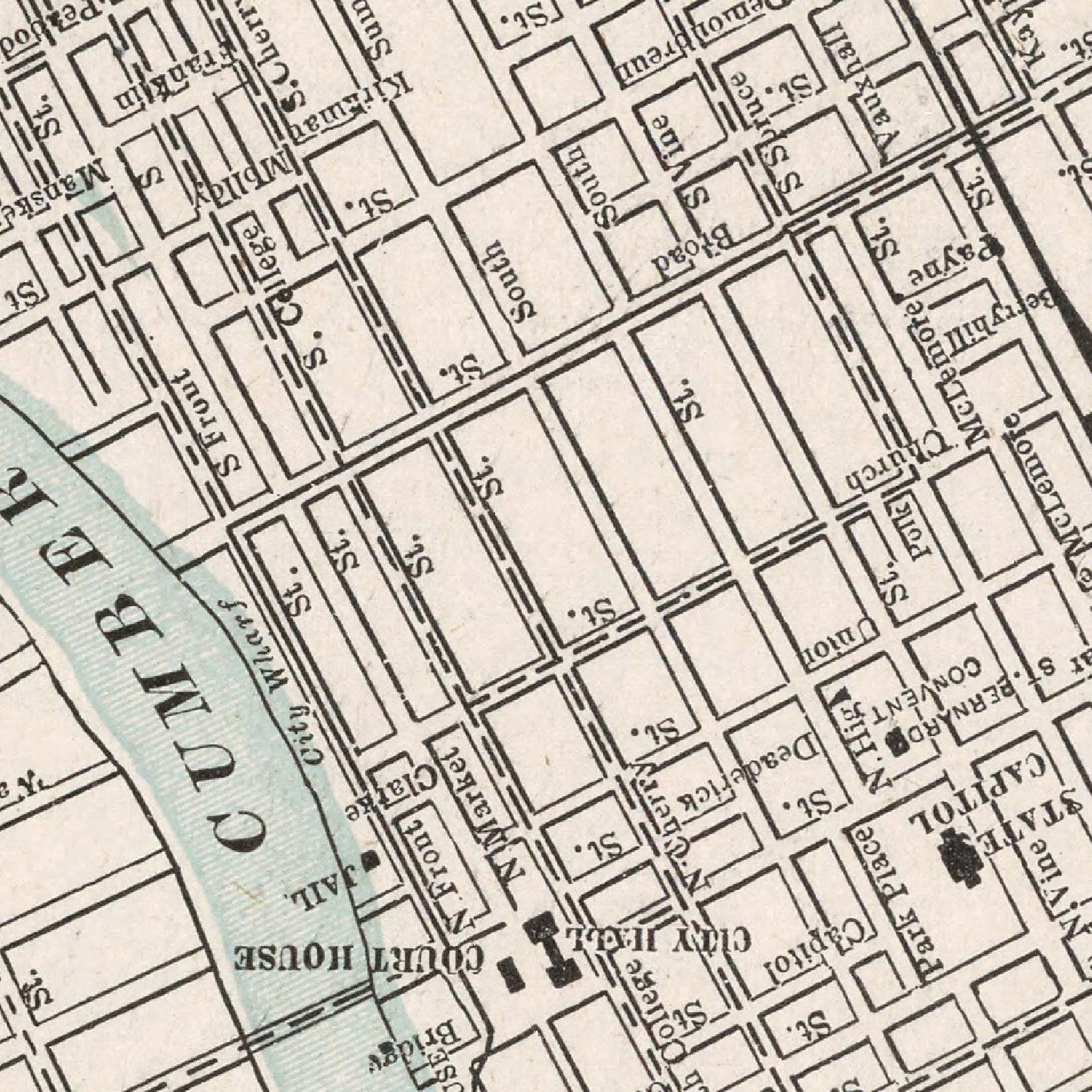 Vintage Map of Nashville, Tennessee, 1901