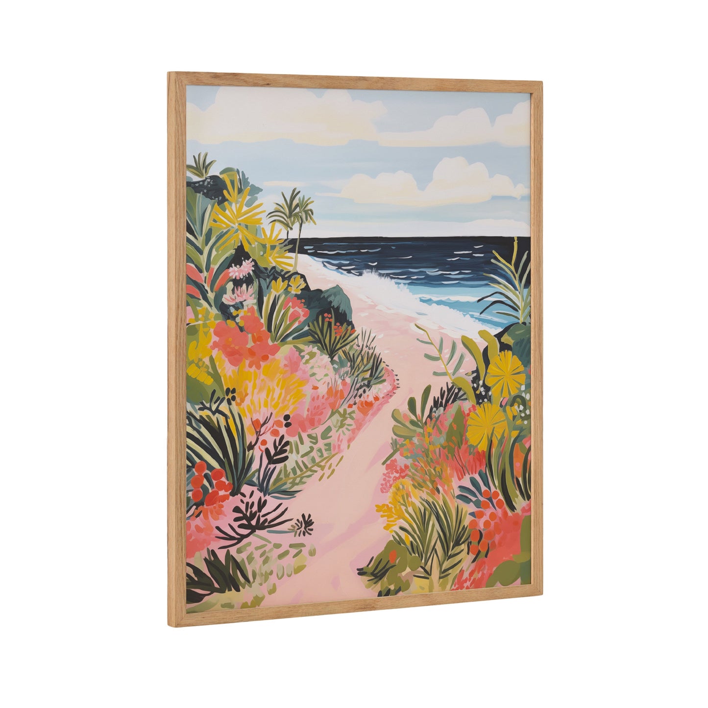 Tropical Ocean Path Coastal Framed Wall Art