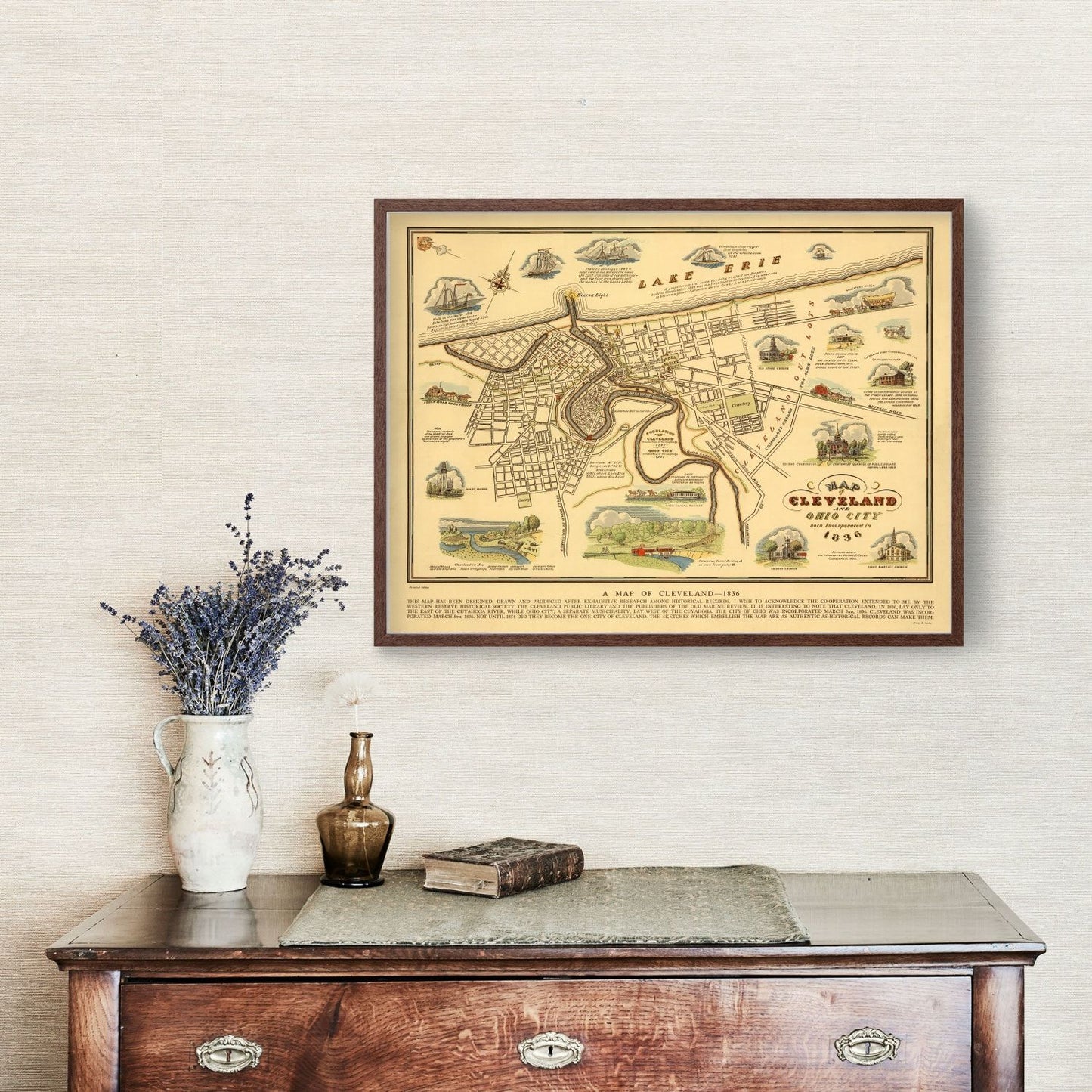 Vintage Map of Cleveland, Ohio, 1937 (2nd Ed.)
