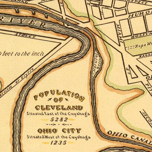Vintage Map of Cleveland, Ohio, 1937 (2nd Ed.)
