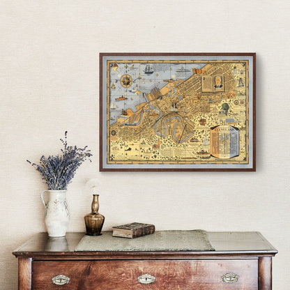 Vintage Map of Cleveland, Ohio 1928
