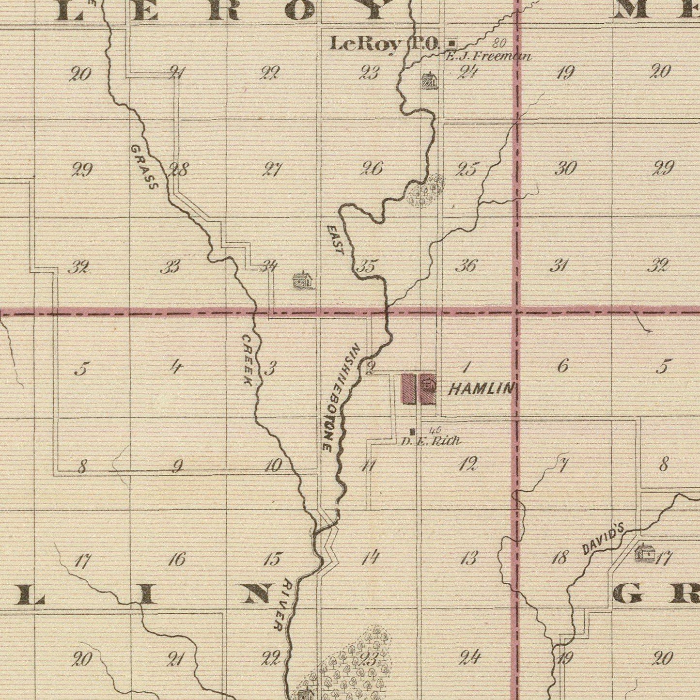 Vintage Map of Audubon County, Iowa, 1875