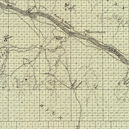Vintage Map of Cheyenne County, Nebraska 1885