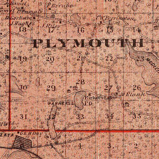 Vintage Map of Hennepin County, Minnesota, 1874