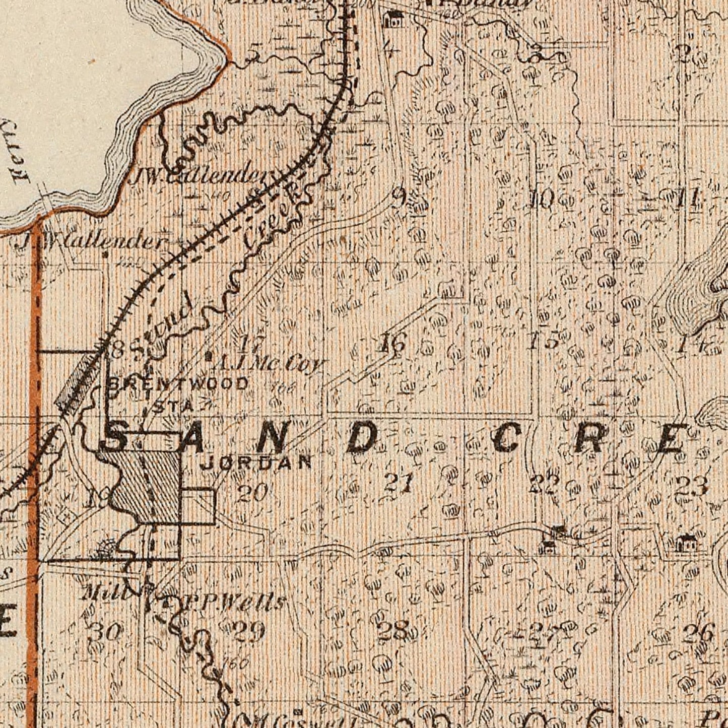 Vintage Map of Scott County, Minnesota, 1874