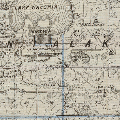 Vintage Map of Carver County, Minnesota, 1874