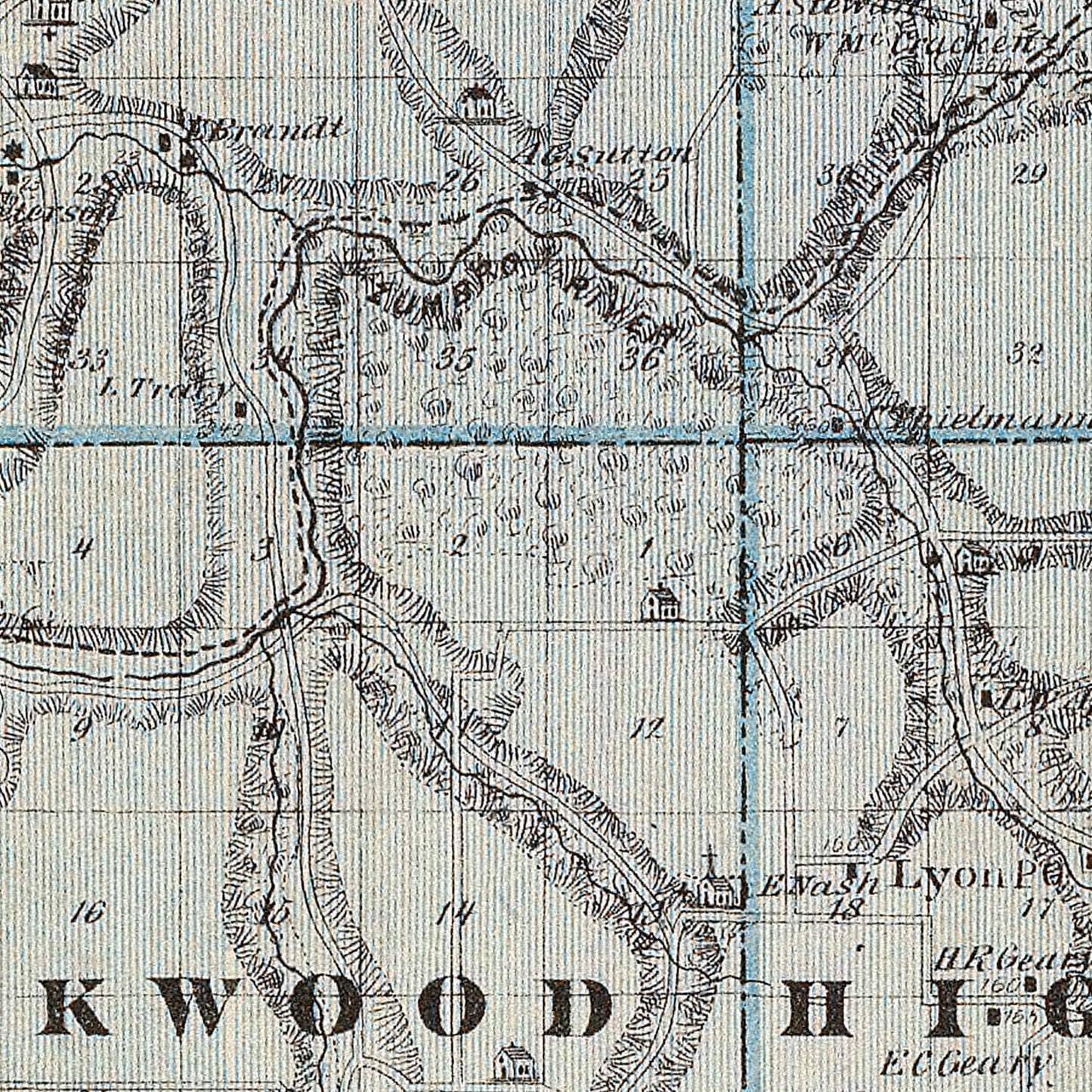 Vintage Map of Wabasha County, Minnesota, 1874