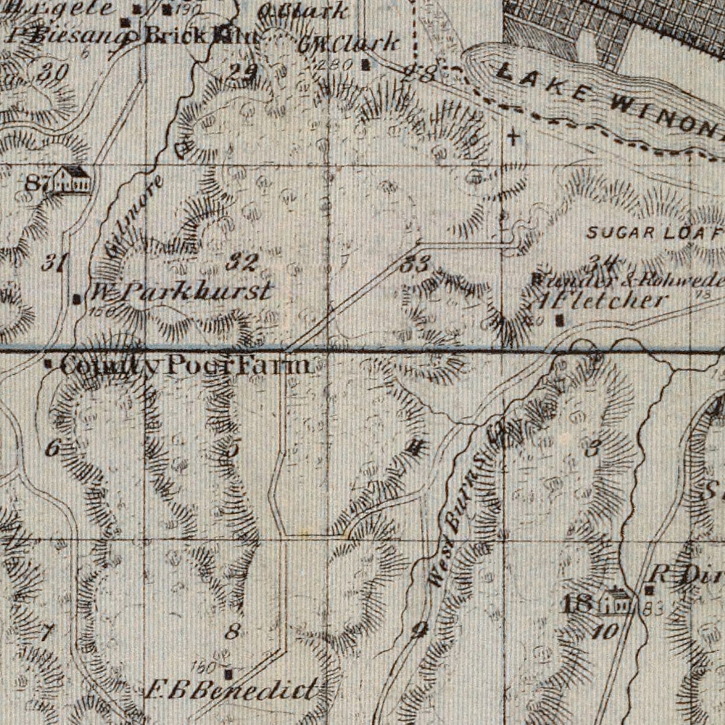 Vintage Map of Winona County, Minnesota 1874 Edition A