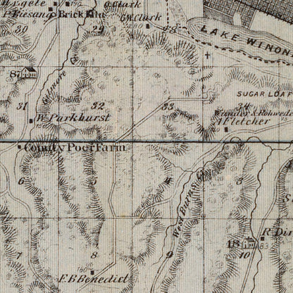 Vintage Map of Winona County, Minnesota 1874 Edition A