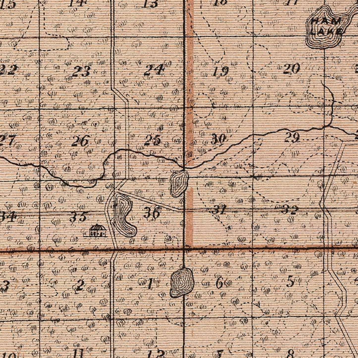 Vintage Map of Anoka County, Minnesota, 1874