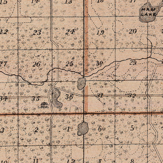 Vintage Map of Anoka County, Minnesota, 1874