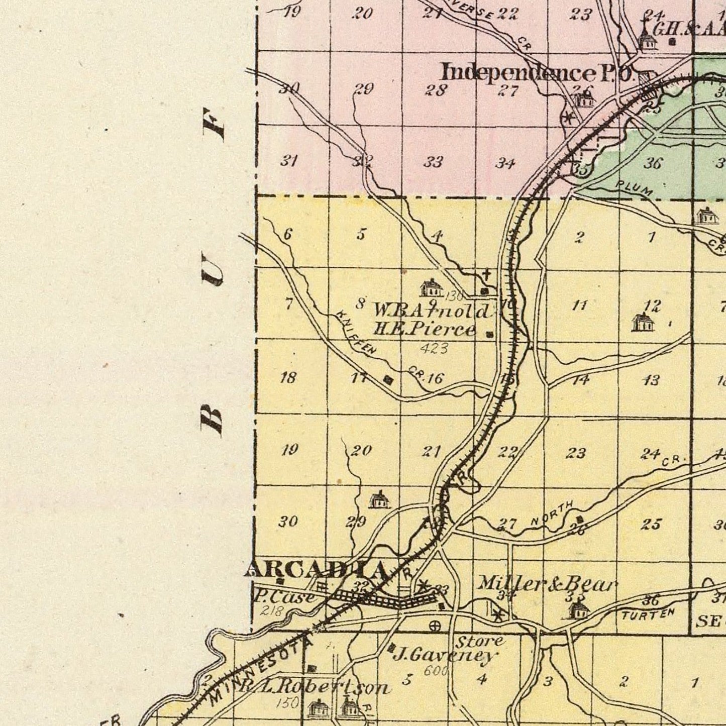 Vintage Map of Trempealeau County, Wisconsin, 1878