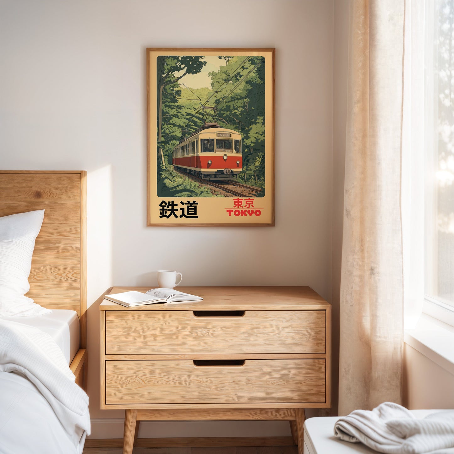 Retro Tokyo Railway Vintage Japanese Travel Print