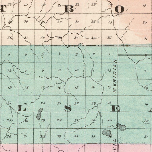 Vintage Map of Taylor County, Wisconsin, 1878