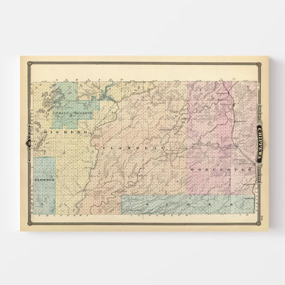Vintage Map of Chippewa County, Wisconsin, 1878 - Edition I