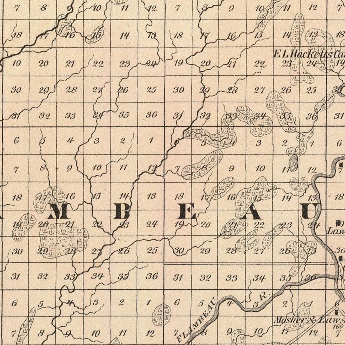 Vintage Map of Chippewa County, Wisconsin, 1878 - Edition I