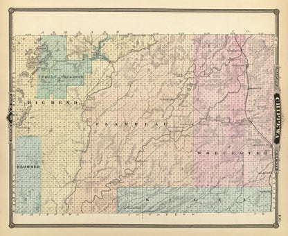 Vintage Map of Chippewa County, Wisconsin, 1878 - Edition I
