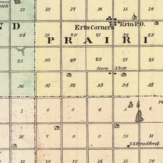 Vintage Map of St. Croix County, Wisconsin, 1878