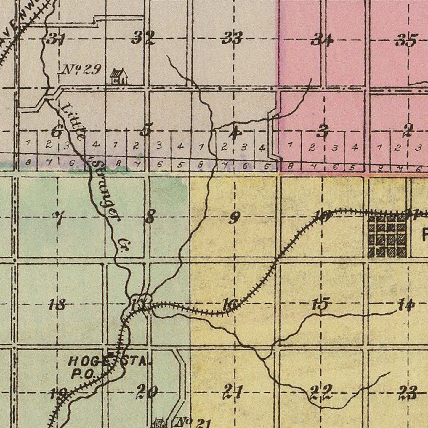Vintage Map of Leavenworth County, Kansas, 1887