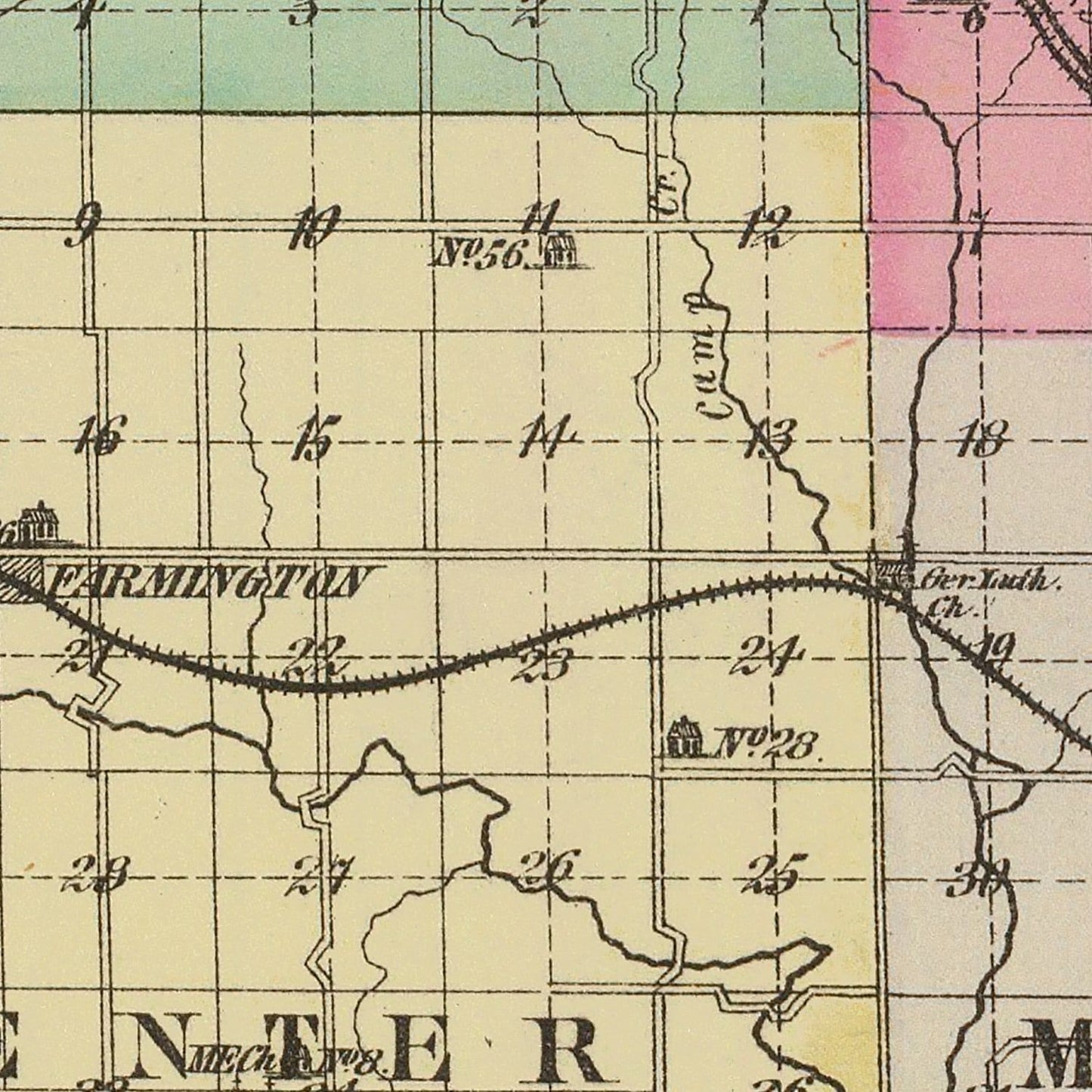 Vintage Map of Atchison County, Kansas, 1887