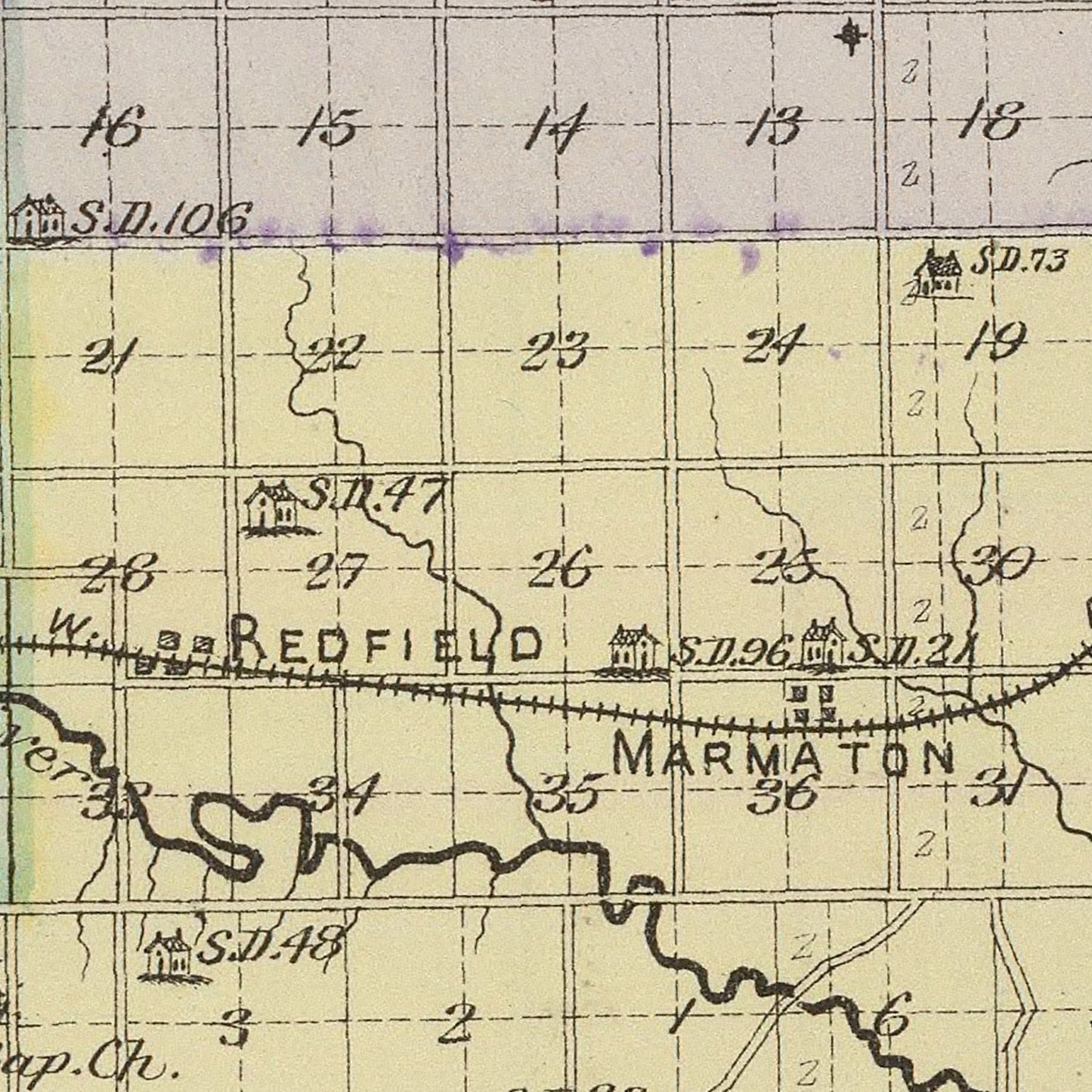 Vintage Map of Bourbon County, Kansas, 1887