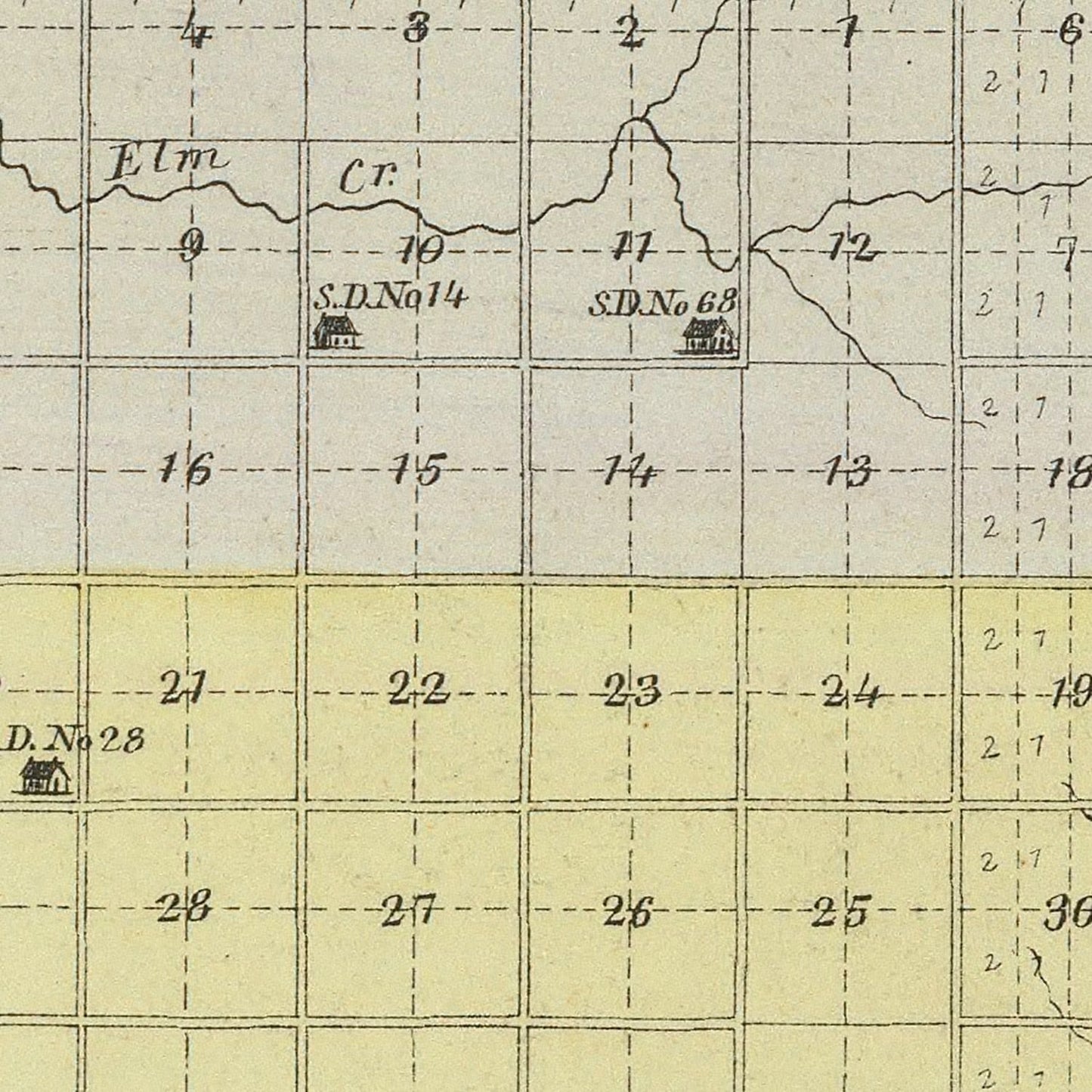 Vintage Map of Allen County, Kansas, 1887