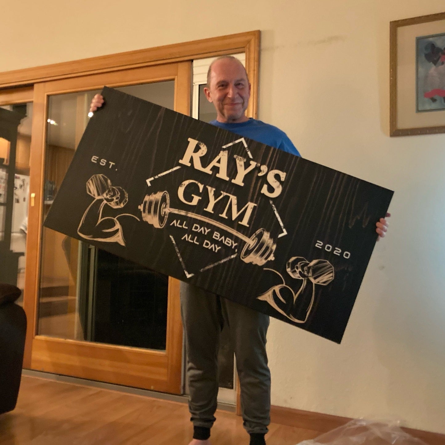 Gym Motivation Canvas Wall Art Sign