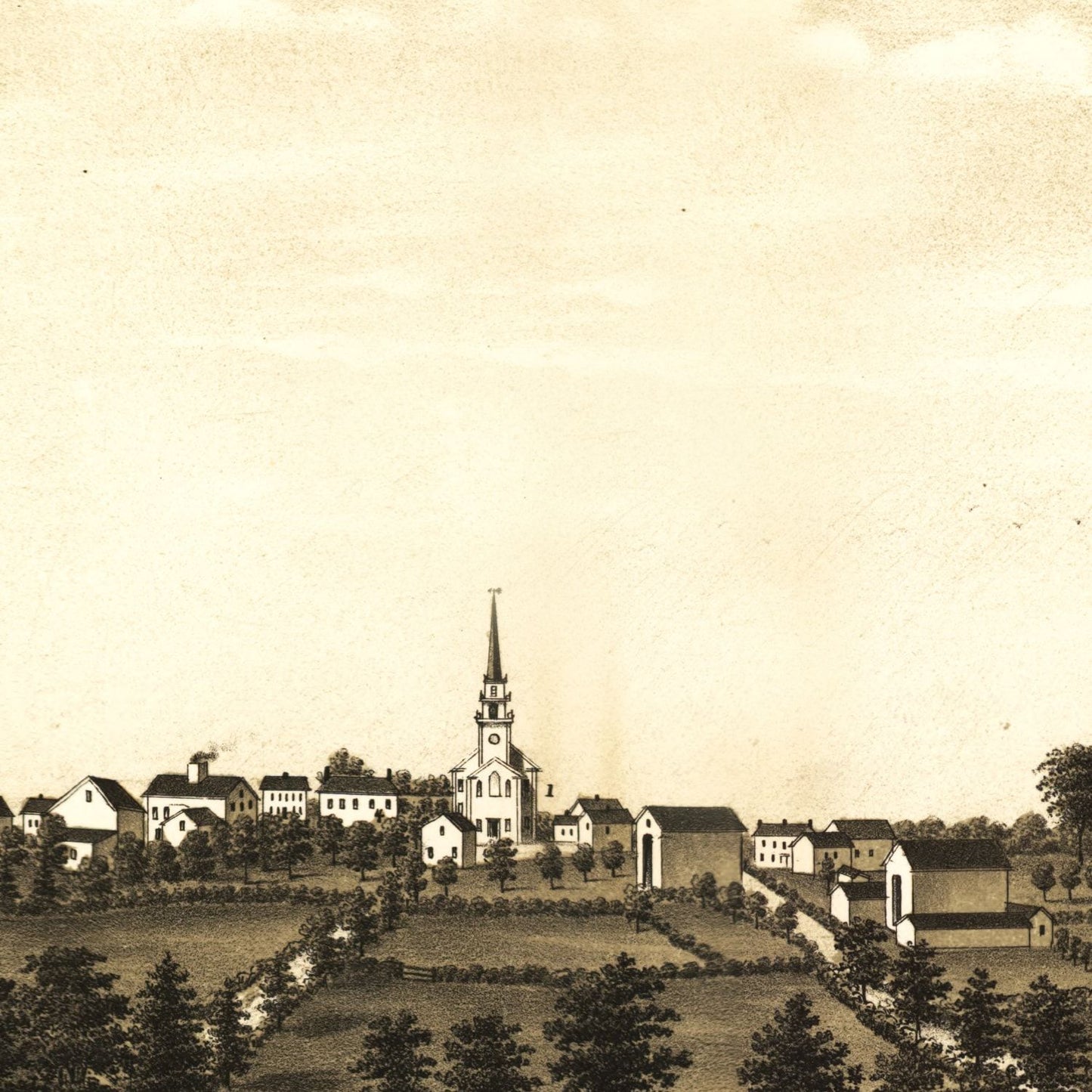 Vintage Map of North Bridgewater, Massachusetts, 1882
