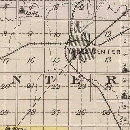Vintage Map of Woodson County, Kansas 1887