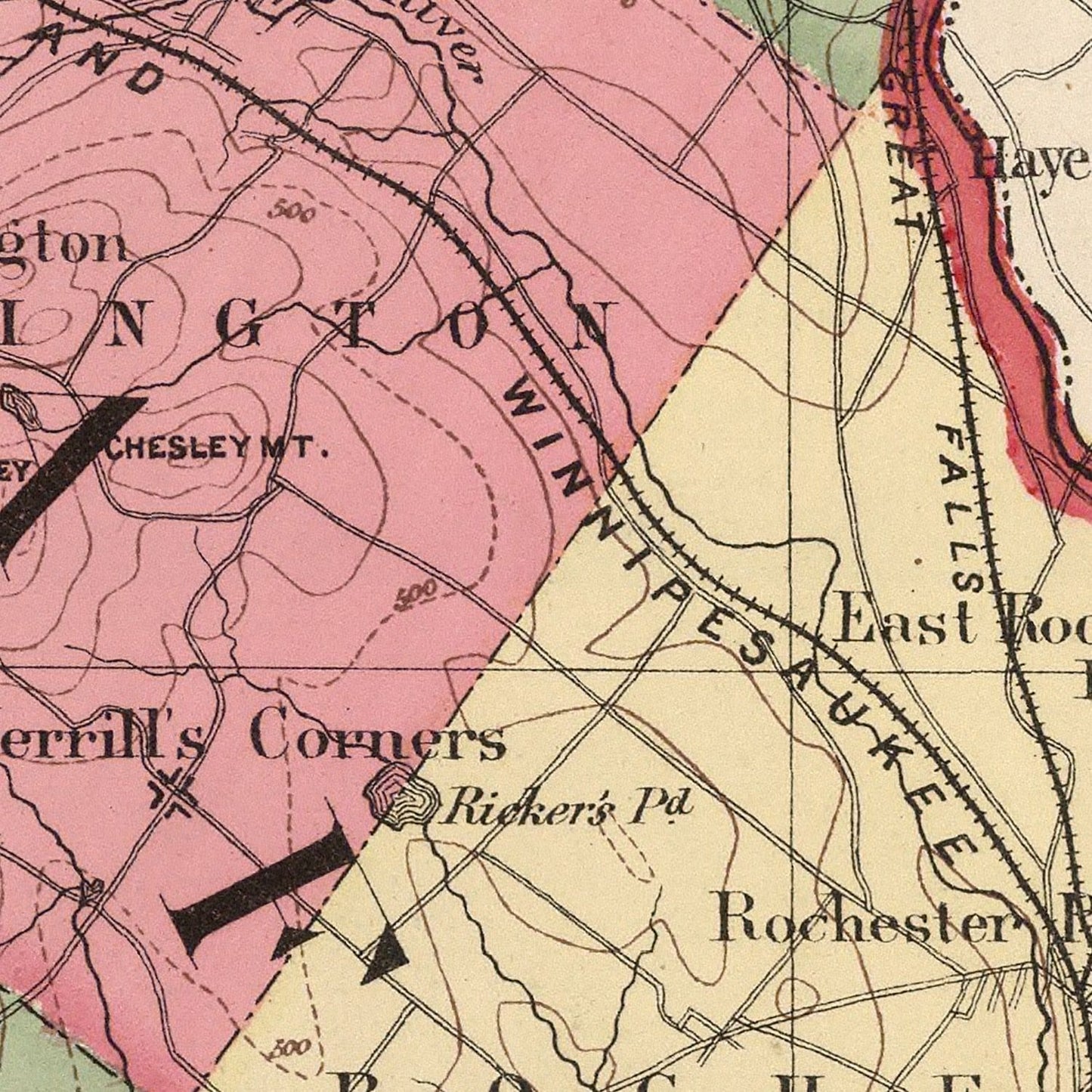 Vintage Map of Strafford County, New Hampshire, 1877