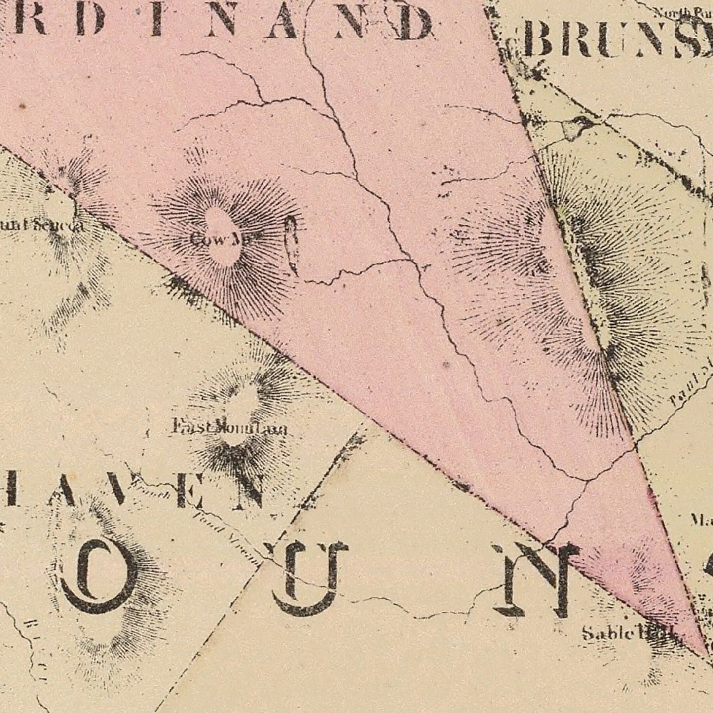 Vintage Map of Essex County, Vermont, 1876