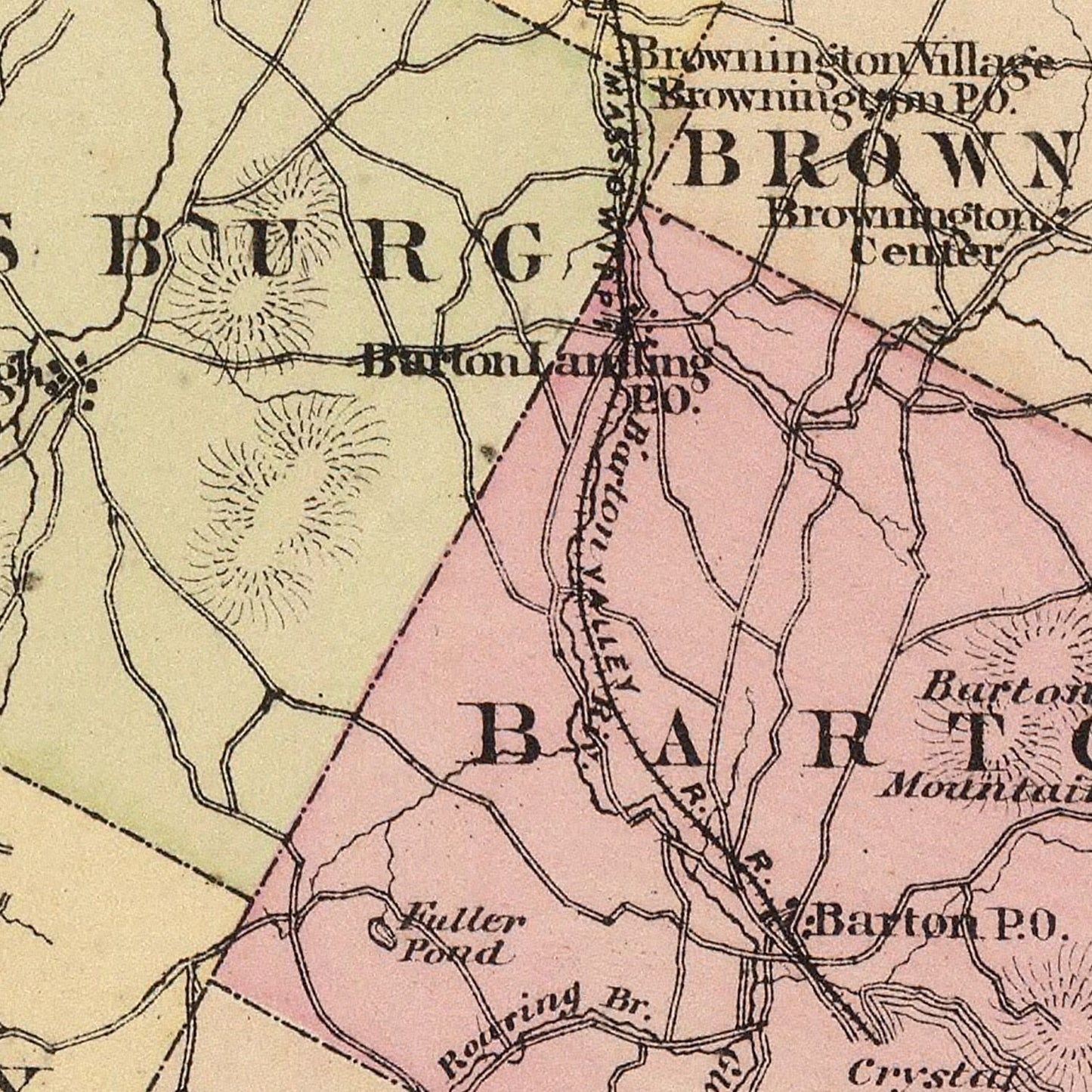 Vintage Map of Orleans County, Vermont, 1876