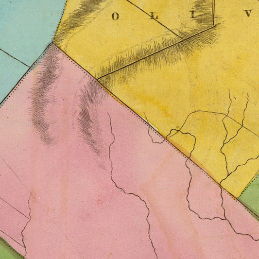 Vintage Map of Ulster County, New York, 1829