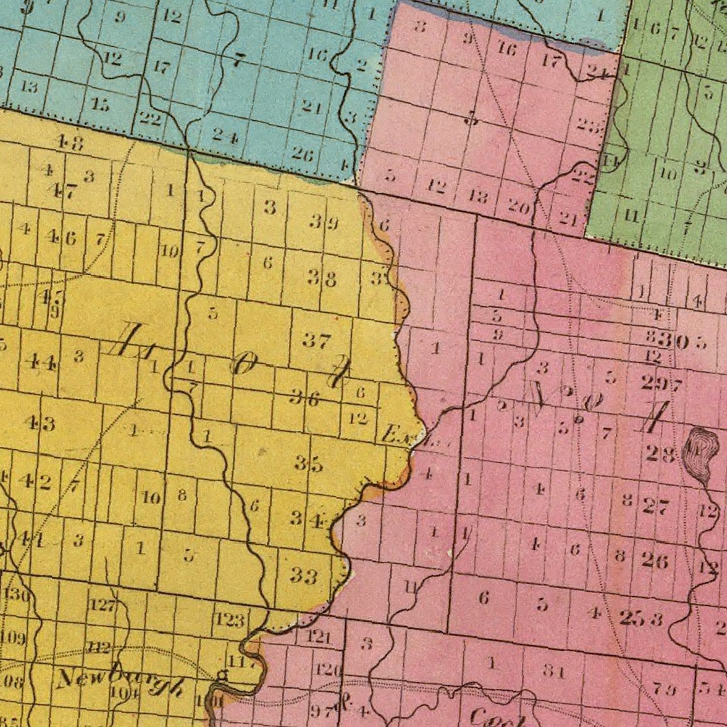 Vintage Map of Sullivan County, New York, 1829