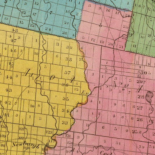 Vintage Map of Sullivan County, New York, 1829