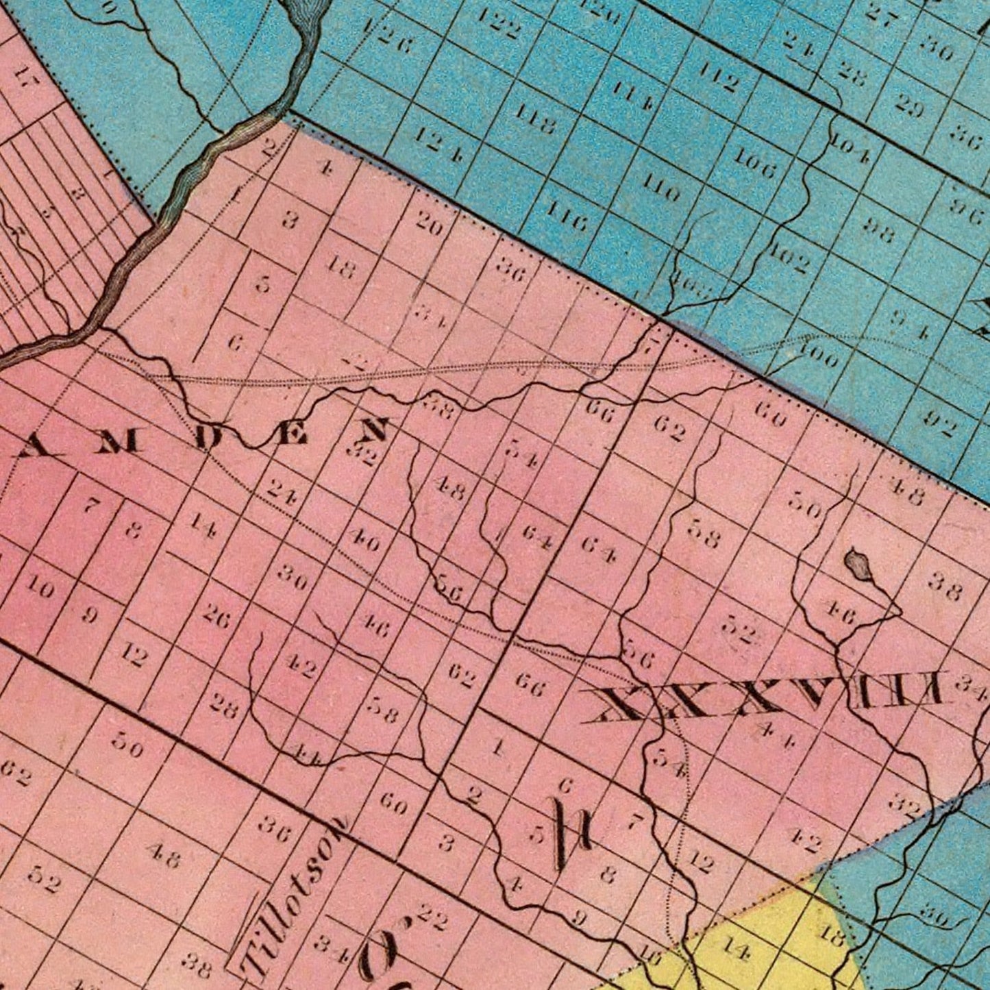 Vintage Map of Delaware County, New York, 1829