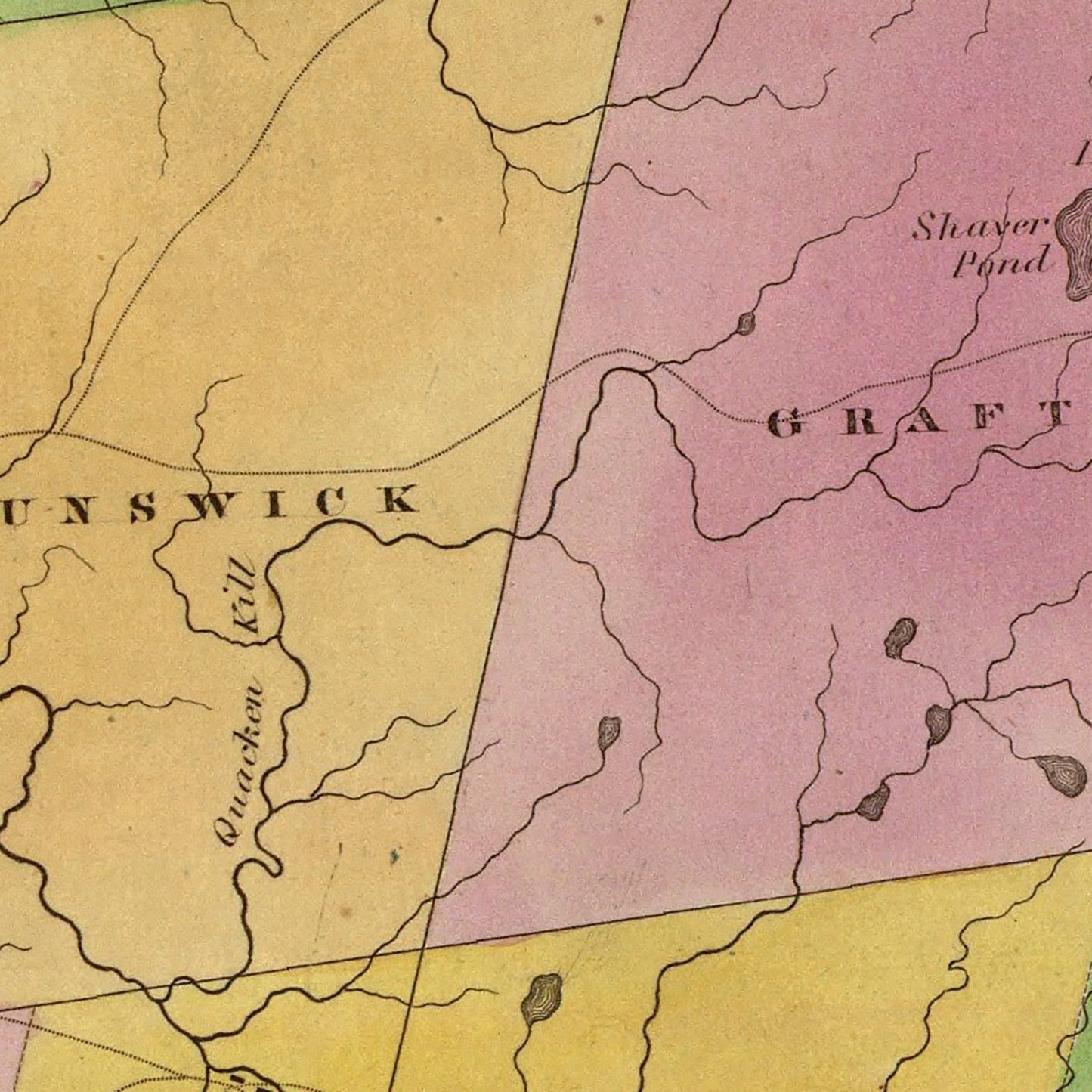Vintage Map of Rensselaer County, New York, 1829