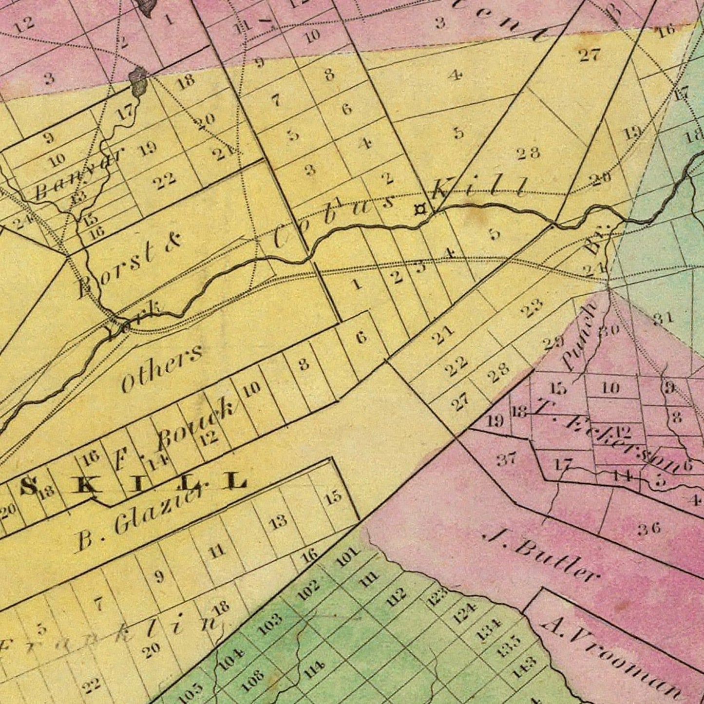 Vintage Map of Schoharie County, New York, 1829