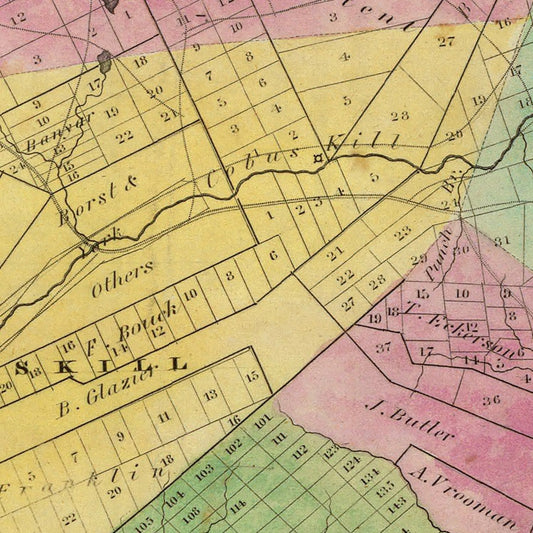 Vintage Map of Schoharie County, New York, 1829