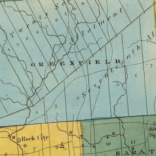Vintage Map of Saratoga County, New York, 1829