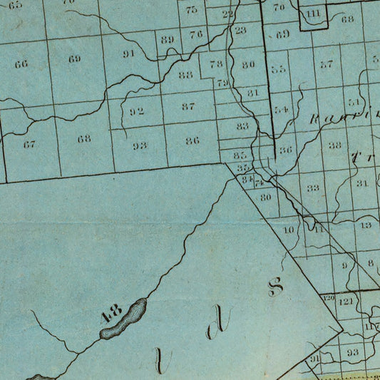 Vintage Map of Essex County, New York, 1829