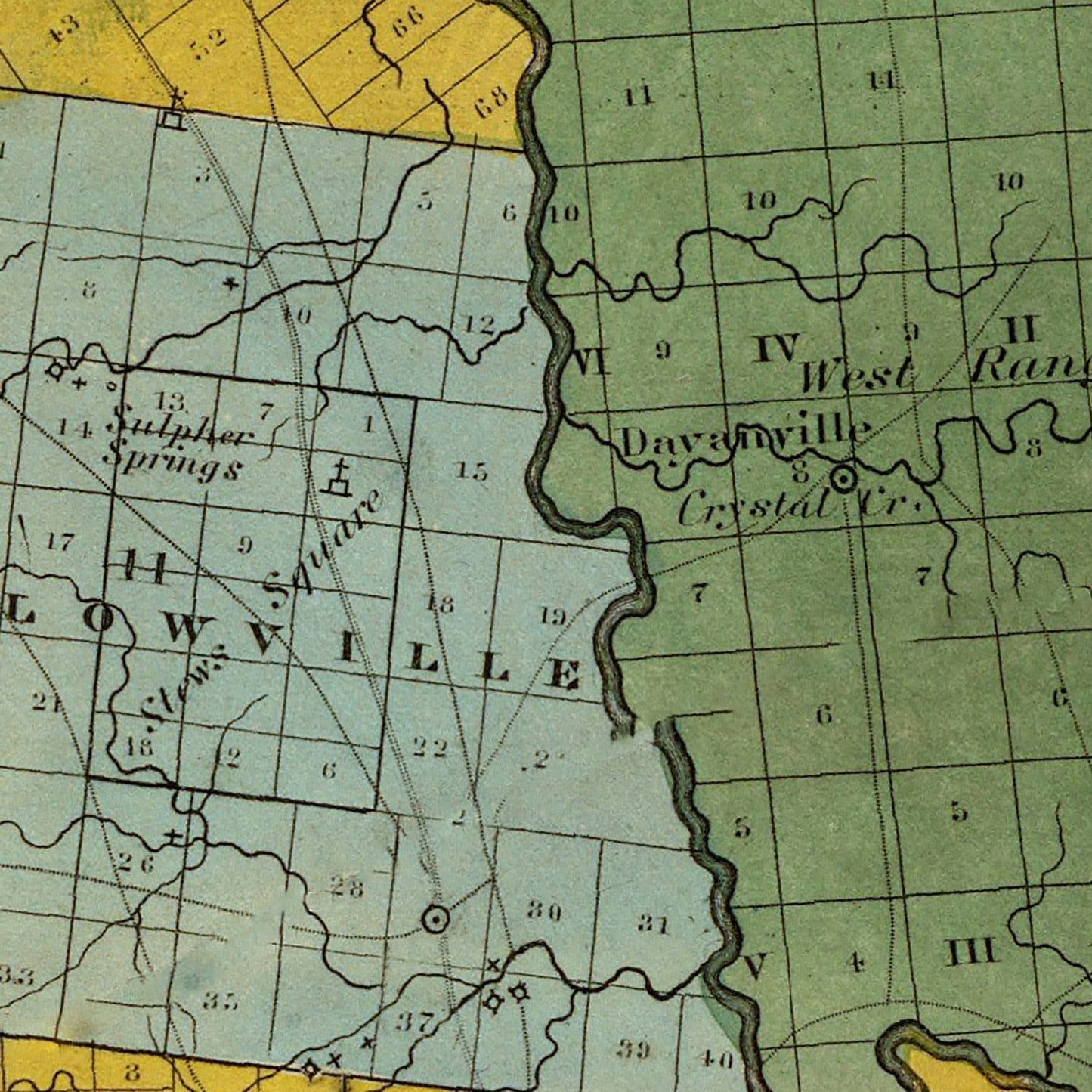 Vintage Map of Lewis County, New York, 1829