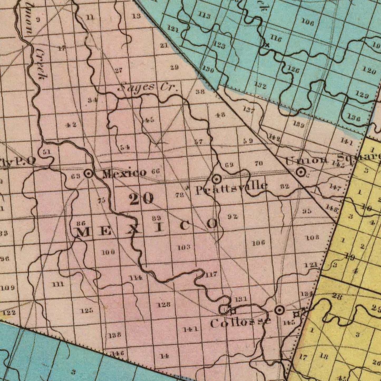 Vintage Map of Oswego County, New York, 1829
