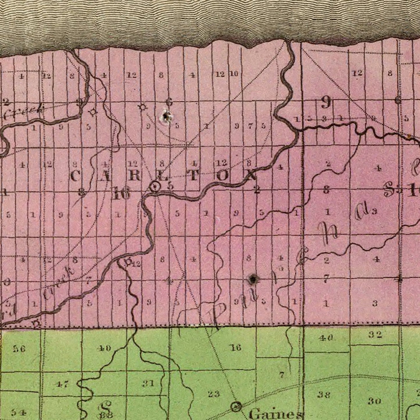 Vintage Map of Orleans County, New York, 1829
