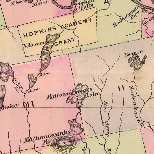 Vintage Map of Penobscot County, Maine, 1885