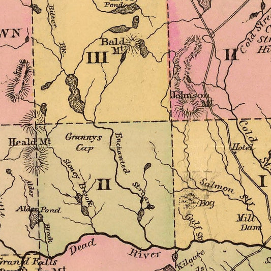 Vintage Map of Somerset County, Maine, 1885