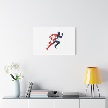 Stay Strong Runner Gym Canvas Wall Art