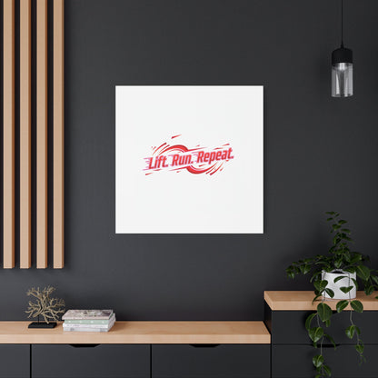 Lift Run Repeat Gym Motivation Canvas Wall Art