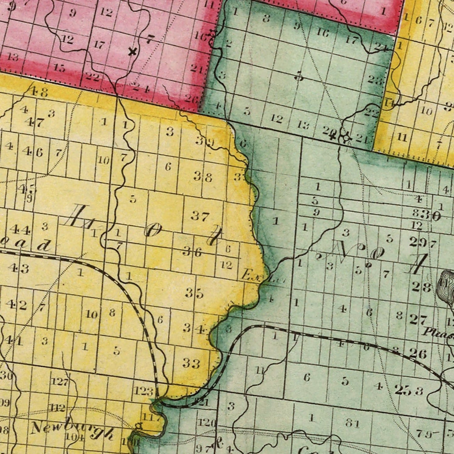 Vintage Map of Sullivan County, New York, 1840