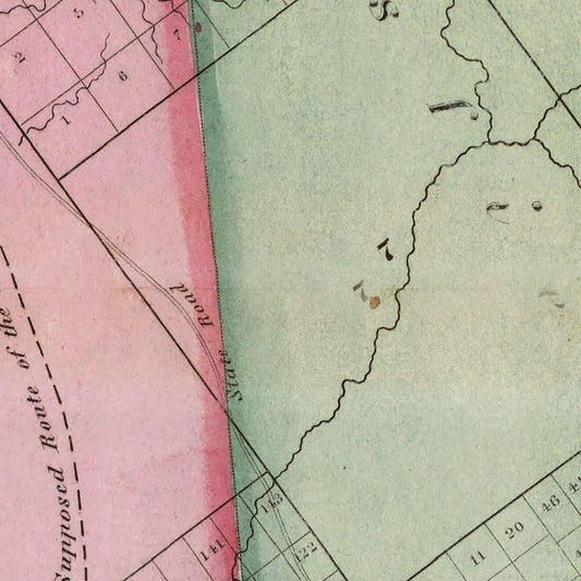 Vintage Map of Hamilton County, New York, 1840